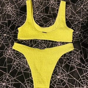 Kendall & Kylie Neon yellow bikini